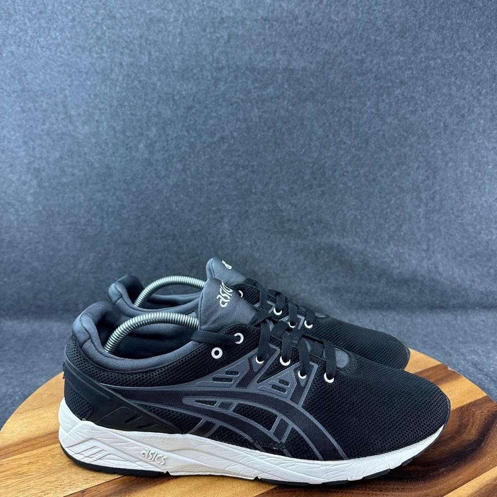 Asics Gel Kayano EVO Trainer Knit Mens Sz 12 Black Grey White Running Shoes 0946